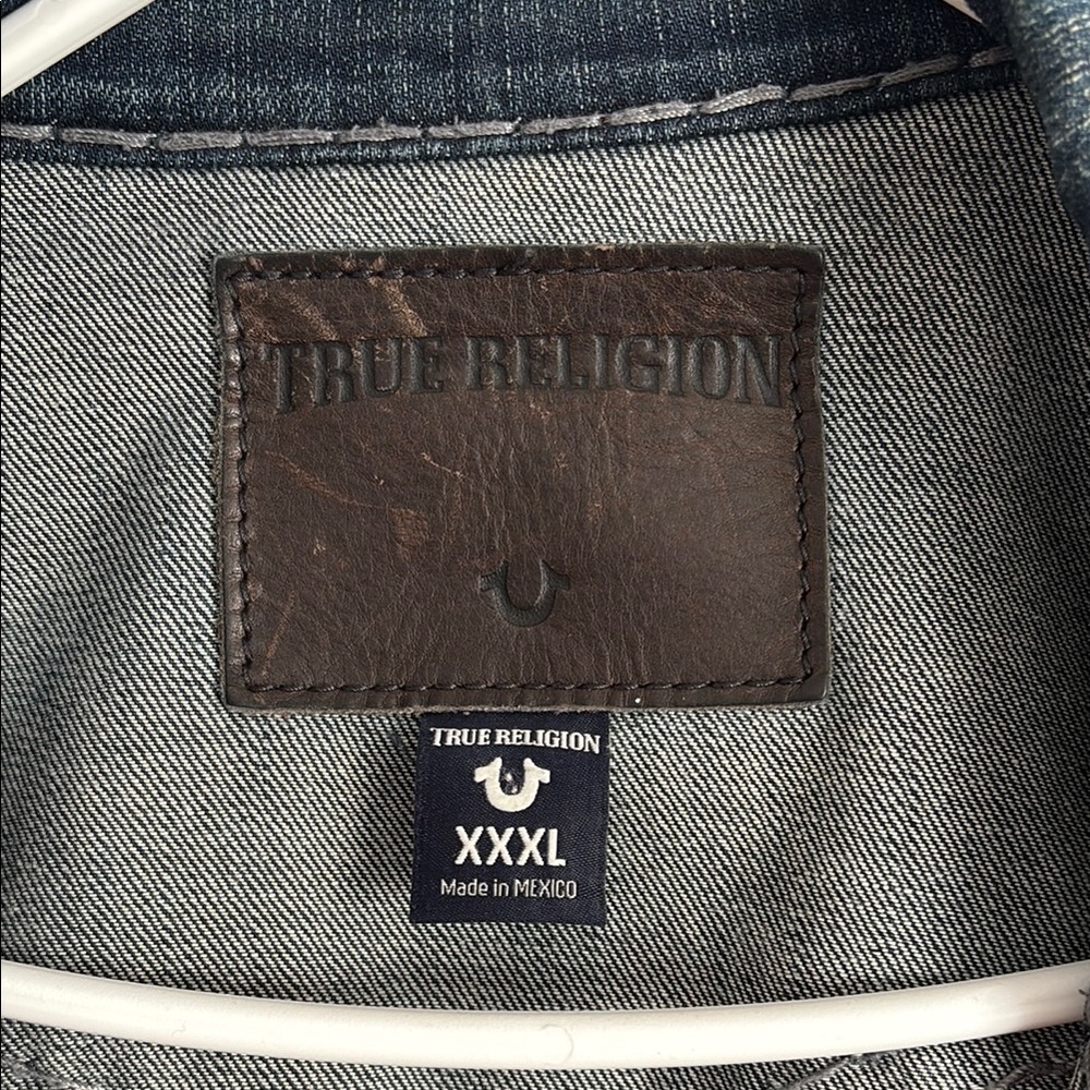 True Religion Blue Lightweight Denim Jacket - Picture 2 of 5